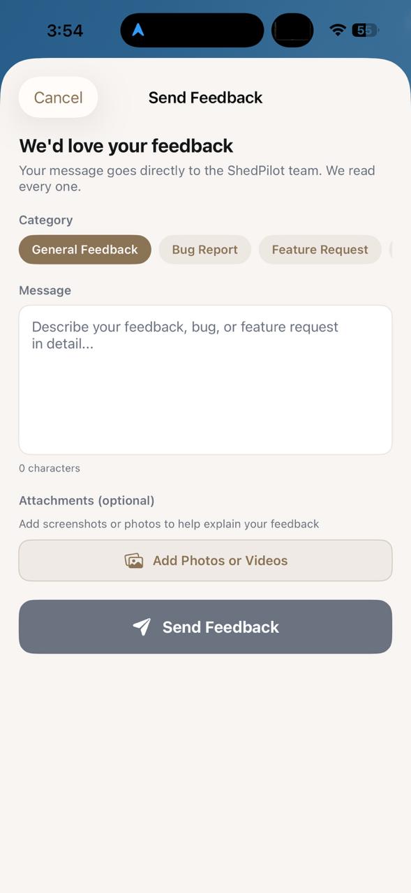 Feedback form